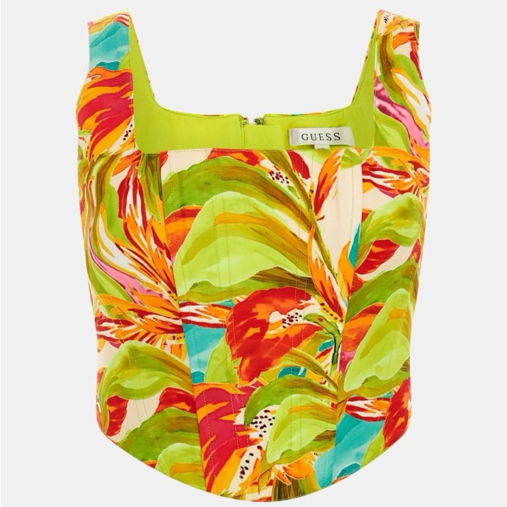 GUESS Multicolor Tropical Print Women's Top